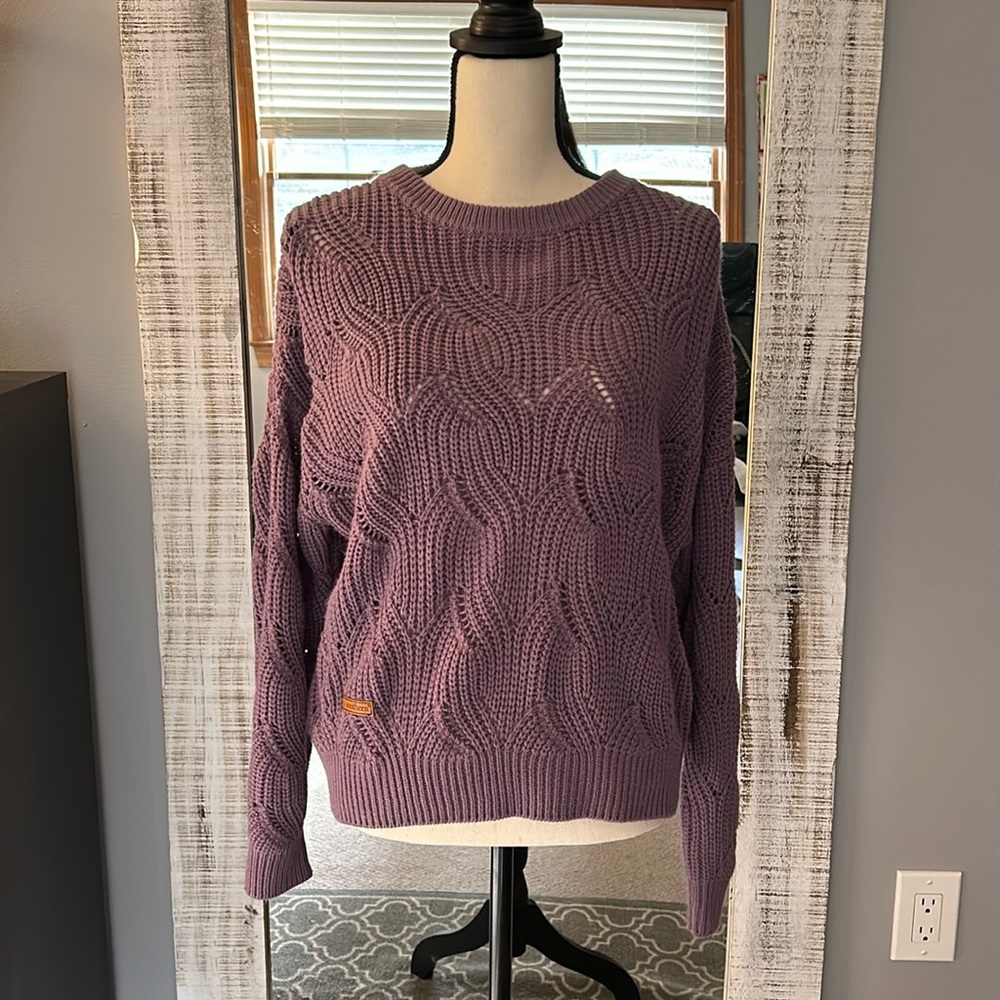Simply Southern size M purple knit chunky sweater
